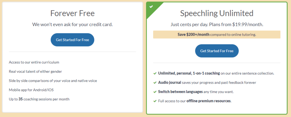 Speechling for Spanish speaking practice