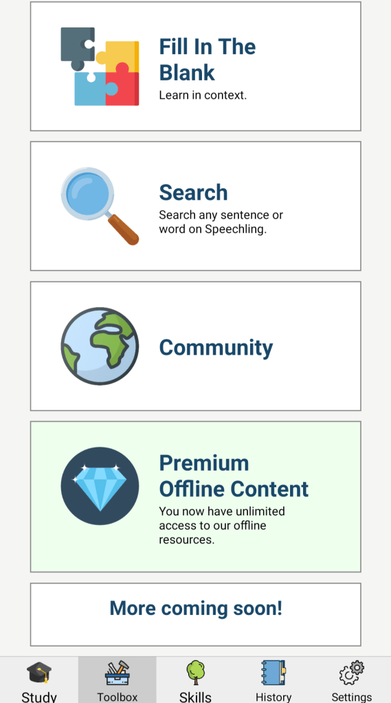 Speechling for Spanish speaking practice